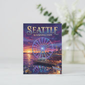 Carte Postale Seattle Great Wheel USA (Debout devant)