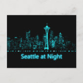 Carte Postale Seattle la nuit (Devant)