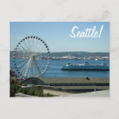 Carte Postale Seattle Roue et Ferry (Devant)