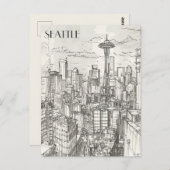 Carte Postale Seattle Skyline (Devant / Derrière)