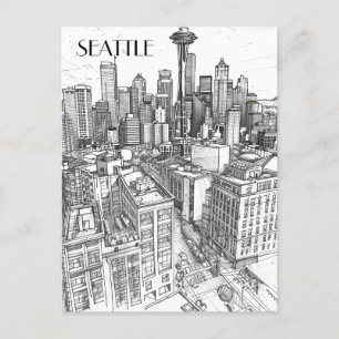 Carte Postale Seattle Skyline