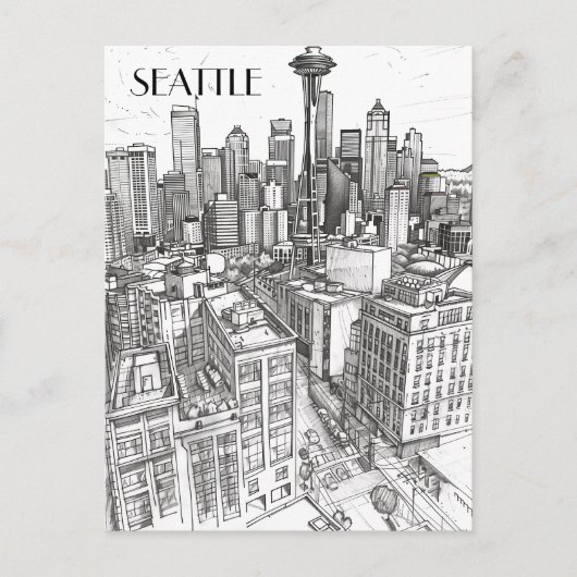 Carte Postale Seattle Skyline (Devant)