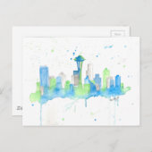 Carte Postale Seattle Skyline (Devant / Derrière)