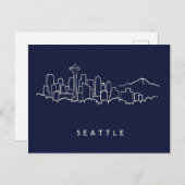 Carte Postale Seattle Skyline (Devant / Derrière)