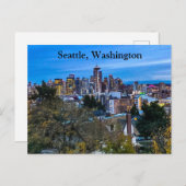 Carte postale Seattle Skyline #7 (Devant / Derrière)