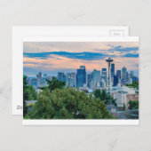 Carte Postale Seattle Skyline à Sunset (Devant / Derrière)