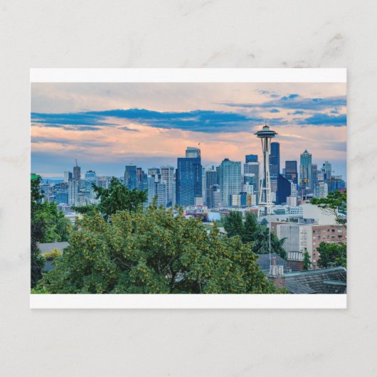 Carte Postale Seattle Skyline à Sunset (Devant)