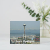 Carte Postale Seattle Skyline Photo Post Card (Debout devant)