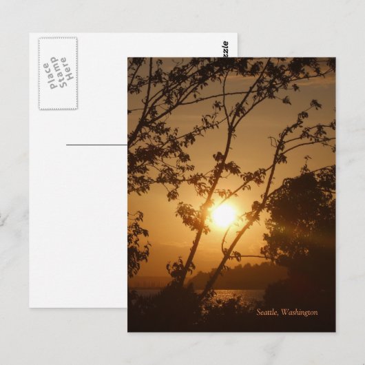 Carte Postale Seattle Sunset (Devant / Derrière)
