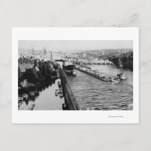 Carte Postale Seattle, Verrouillages de WABallard Canal de navir