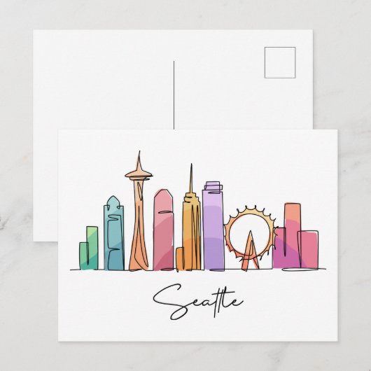 Carte Postale Seattle WASHINGTON (Devant / Derrière)