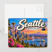 Carte Postale Seattle, Washington (Devant / Derrière)