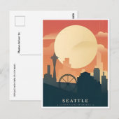 Carte Postale Seattle Washington Amérique Vintage voyage (Devant / Derrière)
