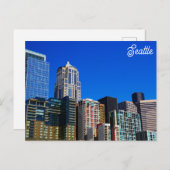 Carte Postale Seattle Washington City Skyline (Devant / Derrière)