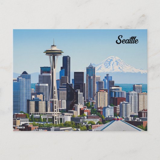 Carte Postale Seattle Washington Mt Rainier (Devant)