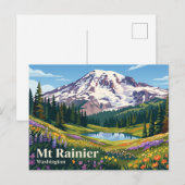 Carte Postale Seattle Washington Mt Rainier États-Unis (Devant / Derrière)