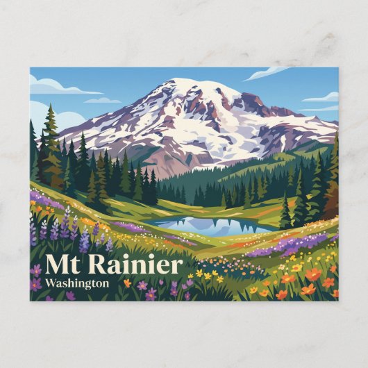 Carte Postale Seattle Washington Mt Rainier États-Unis (Devant)
