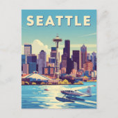 Carte Postale Seattle Washington Retro (Devant)