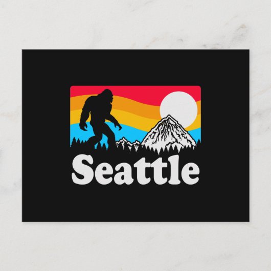 Carte Postale Seattle Washington Retro Bigfoot (Devant)