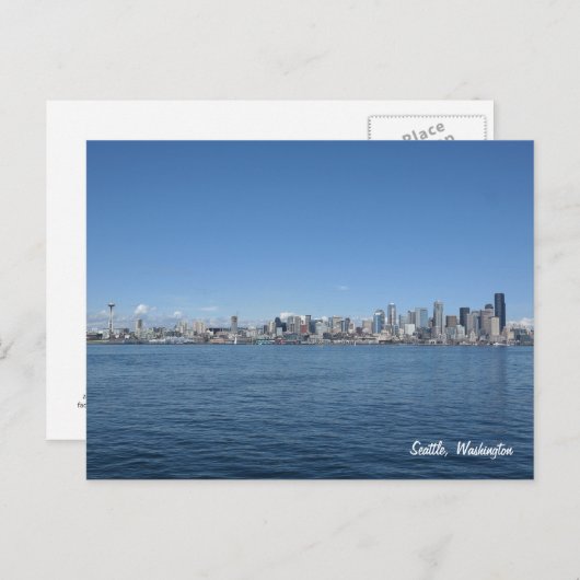 Carte postale Seattle Washington Skyline (Devant / Derrière)