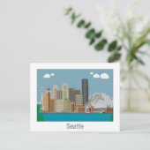 Carte postale Seattle, Washington Skyline (Debout devant)