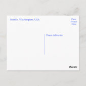 Carte Postale Seattle, Washington Skyline À Night USA (Dos)