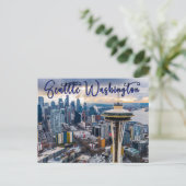Carte postale Seattle Washington Space Needle (Debout devant)