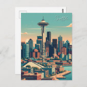 Carte Postale Seattle Washington Vintage (Devant / Derrière)