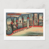 Carte Postale Seattle, WashingtonGrandes lettres Scènes 2 (Devant)