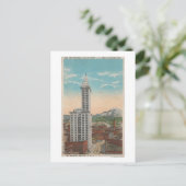 Carte Postale Seattle, WASmith Tower View & Mt Rainier (Debout devant)