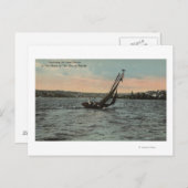 Carte Postale Seattle, WAYachting sur le lac Union (Devant / Derrière)