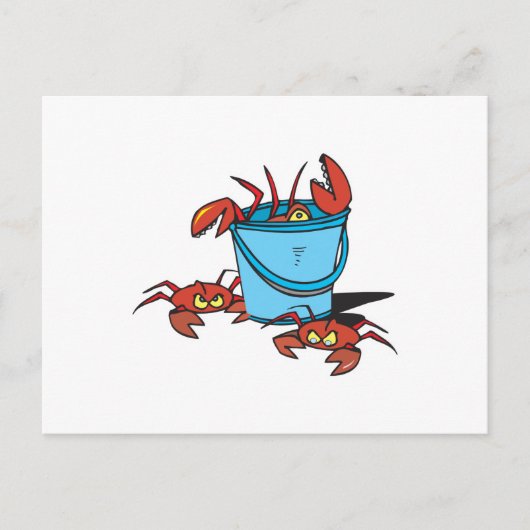 Carte Postale seau de crabes (Devant)