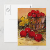 Carte Postale seau de pommes (Devant / Derrière)