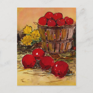 Carte Postale seau de pommes