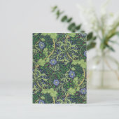 Carte Postale Seaweed cobalt thyme - William Morris (Debout devant)