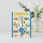 Carte Postale Sebago Lake Maine de vintage (Debout devant)