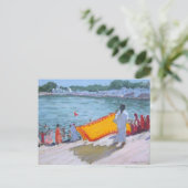 Carte Postale Séchage de Sari Pushkar (Debout devant)