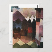 Carte Postale Sèche-cheveux dans le jardin de Marc par Paul Klee (Devant / Derrière)