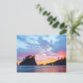 Carte Postale Second Beach au coucher du soleil, Washington (Debout devant)