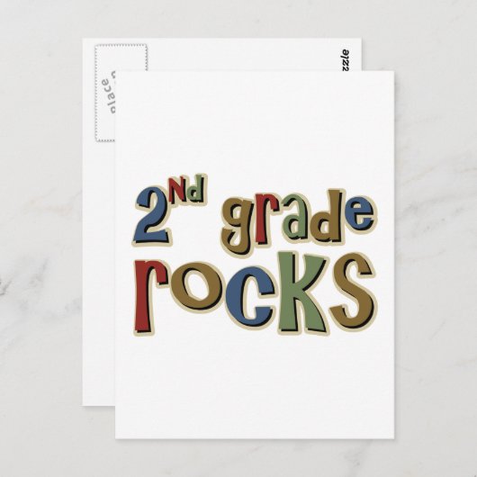 Carte Postale Seconde Rocks de 2e année (Devant / Derrière)