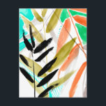 Carte Postale Secondes vives II<br><div class="desc">Vivid Fronds II par Jennifer Goldberger. Des frondes de différentes couleurs et de la verdure sont disposées les unes sur les autres pour créer une oeuvre d'art tropicale unique. | 161925Z</div>