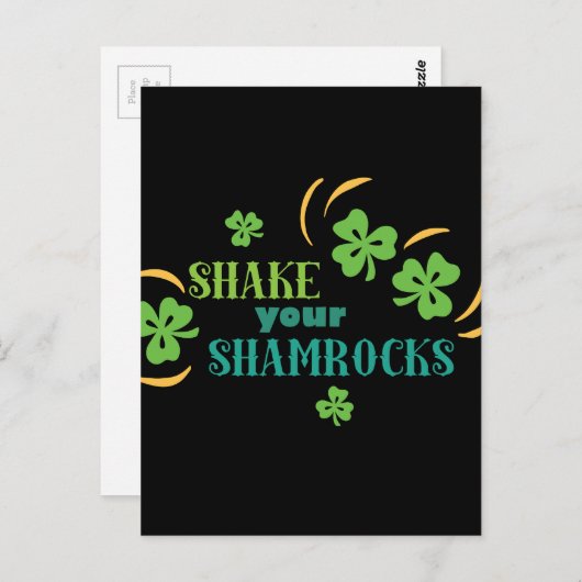 Carte Postale Secouer vos Shamrocks (Devant / Derrière)