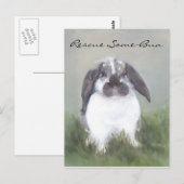 Carte postale Secourt lapin (Devant / Derrière)