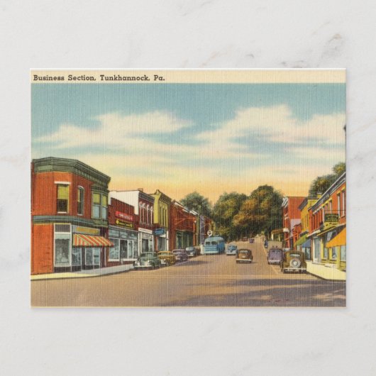 Carte Postale Section des affaires, Tunkhannock, Pennsylvanie (Devant)