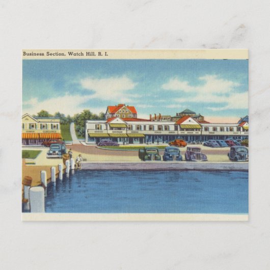 Carte Postale Section des affaires, Watch Hill, Rhode Island (Devant)