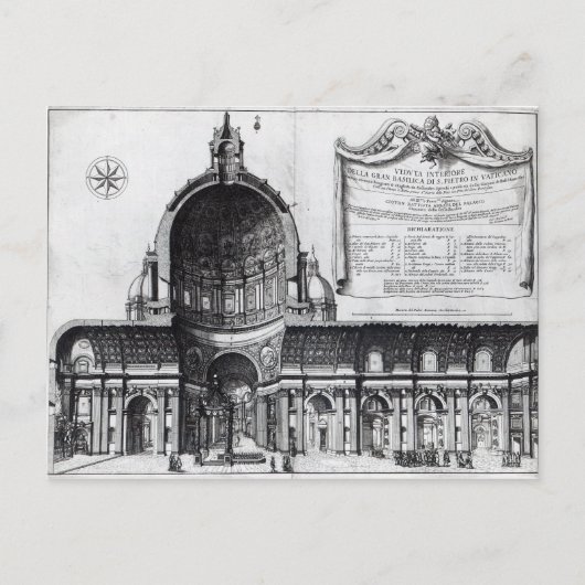 Carte Postale Section longitudinale de Saint-Pierre (Devant)