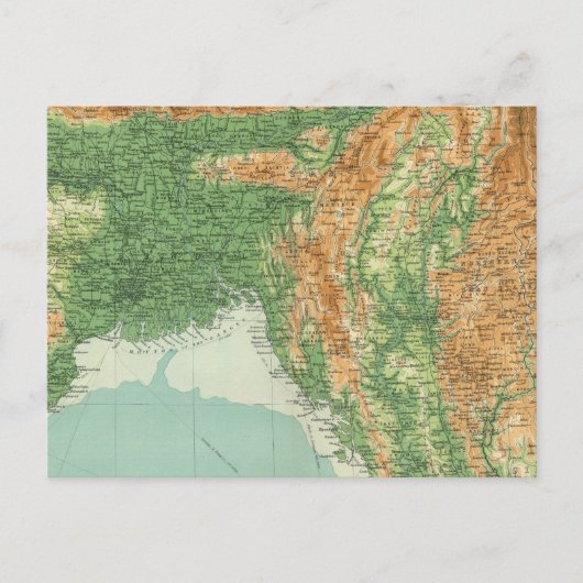 Carte Postale Section nord-est de l'Inde (Devant)