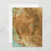 Carte Postale Section ouest des États-Unis (Devant / Derrière)