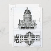 Carte Postale Section transversale de la cathédrale Saint-Paul (Devant / Derrière)