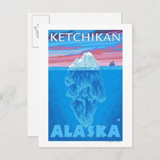 Carte Postale Section transversale Iceberg - Ketchikan, Alaska (Devant / Derrière)